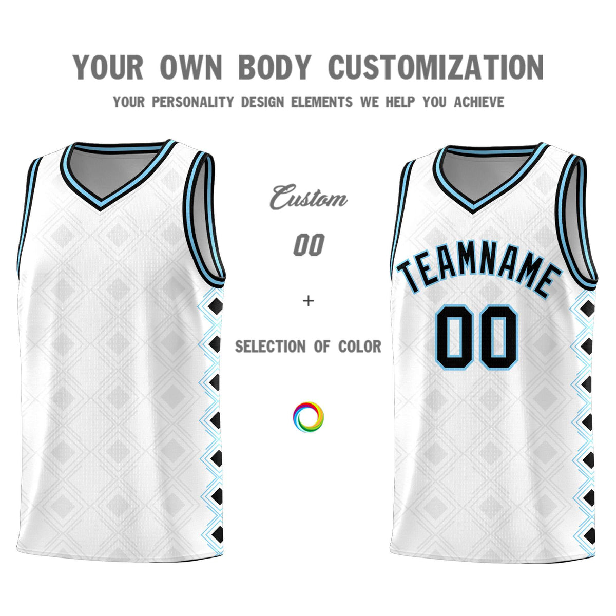 Custom White Side Blocks Sports Uniform Basketball Jersey|KXKSHOP
