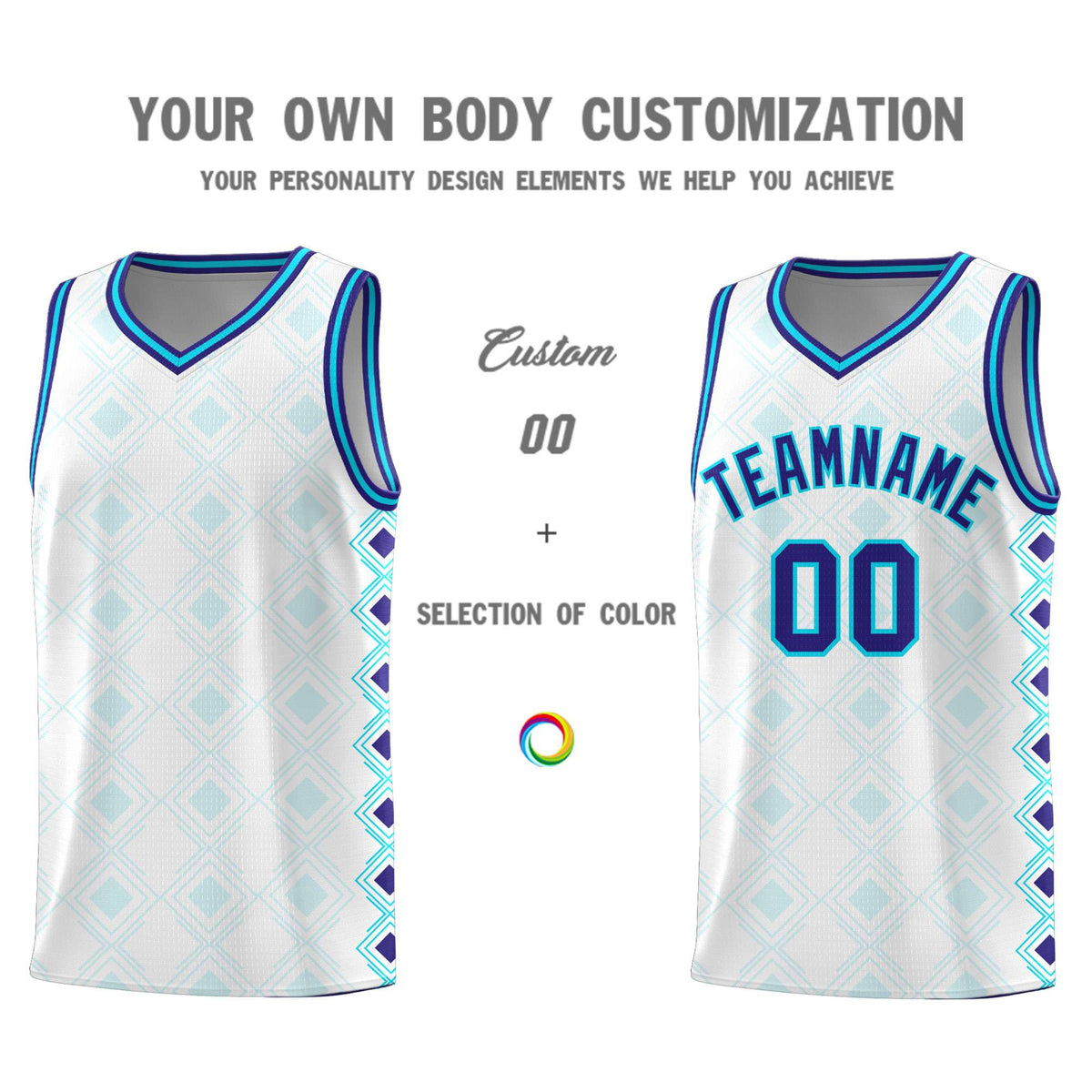 Custom White Side Blocks Sports Uniform Basketball Jersey|KXKSHOP