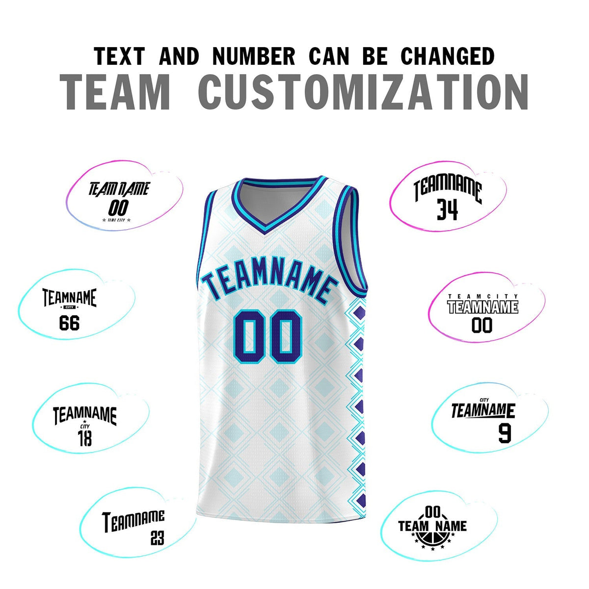 Custom White Side Blocks Sports Uniform Basketball Jersey|KXKSHOP