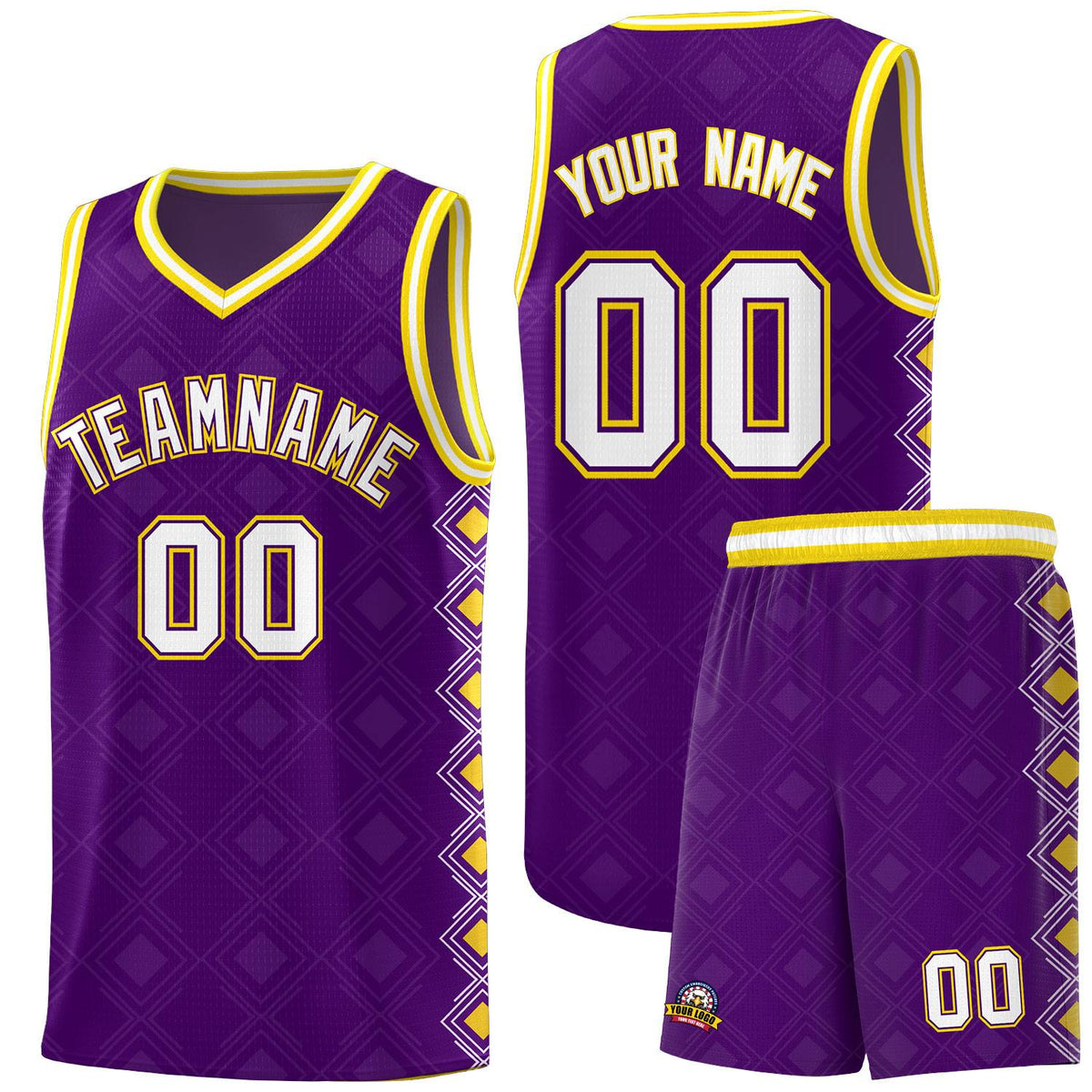 Custom Purple Side Blocks Sports Uniform Basketball Jersey|KXKSHOP