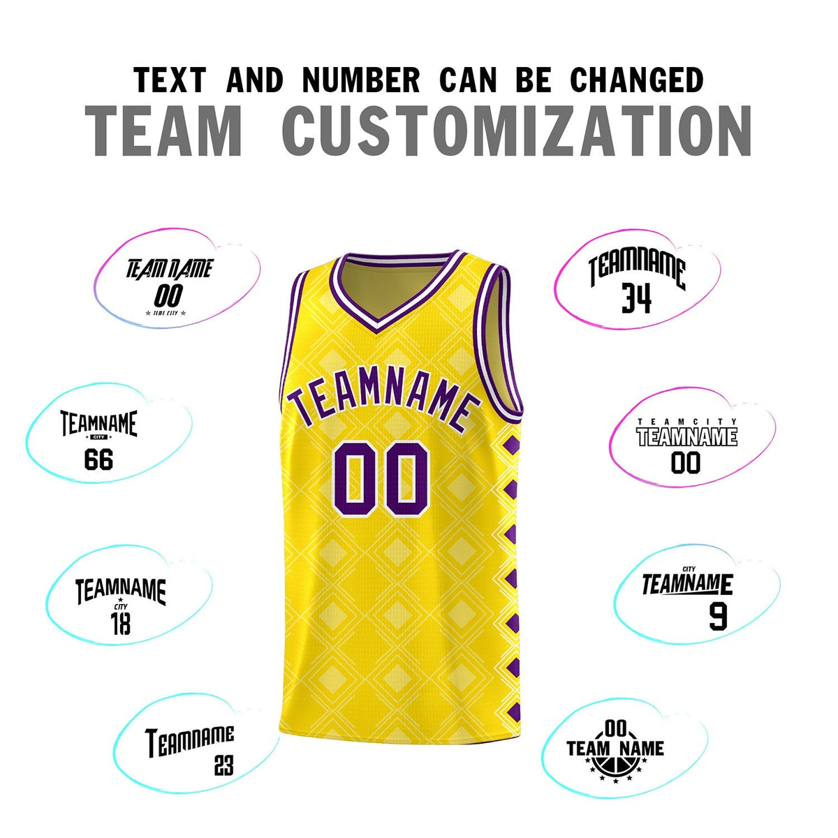 Custom Gold Side Blocks Sports Uniform Basketball Jersey|KXKSHOP