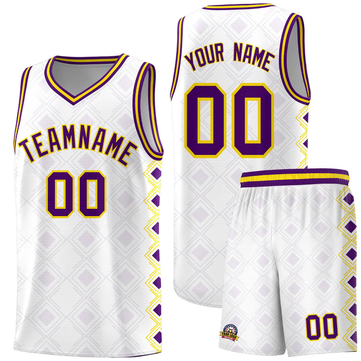 Custom White Side Blocks Sports Uniform Basketball Jersey|KXKSHOP