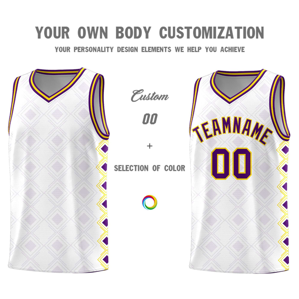 Custom White Side Blocks Sports Uniform Basketball Jersey|KXKSHOP
