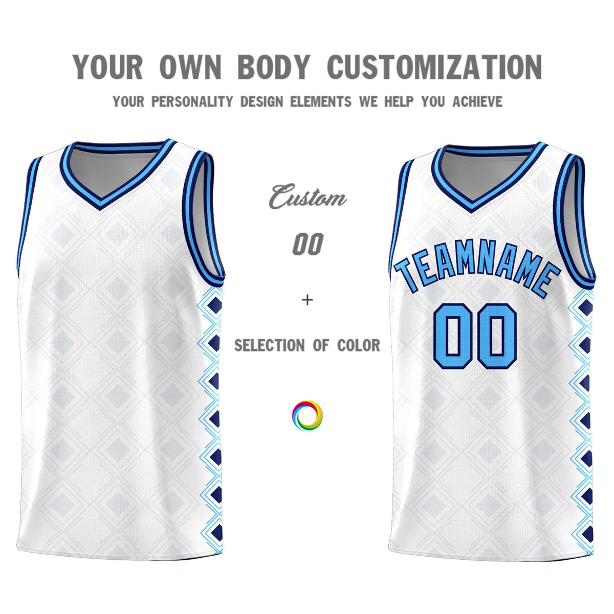 Custom White Side Blocks Sports Uniform Basketball Jersey|KXKSHOP