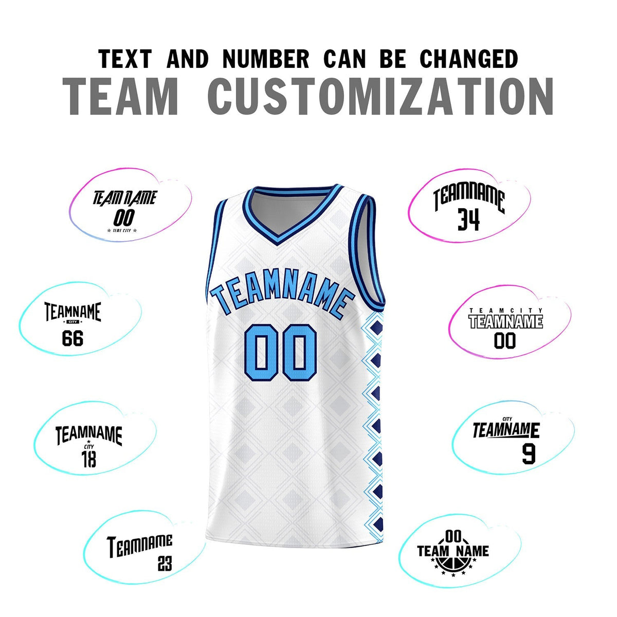 Custom White Side Blocks Sports Uniform Basketball Jersey|KXKSHOP