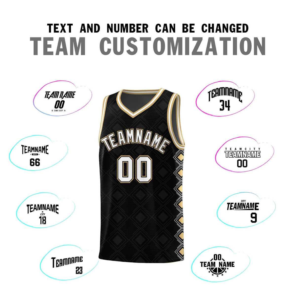 Custom Black Side Blocks Sports Uniform Basketball Jersey|KXKSHOP