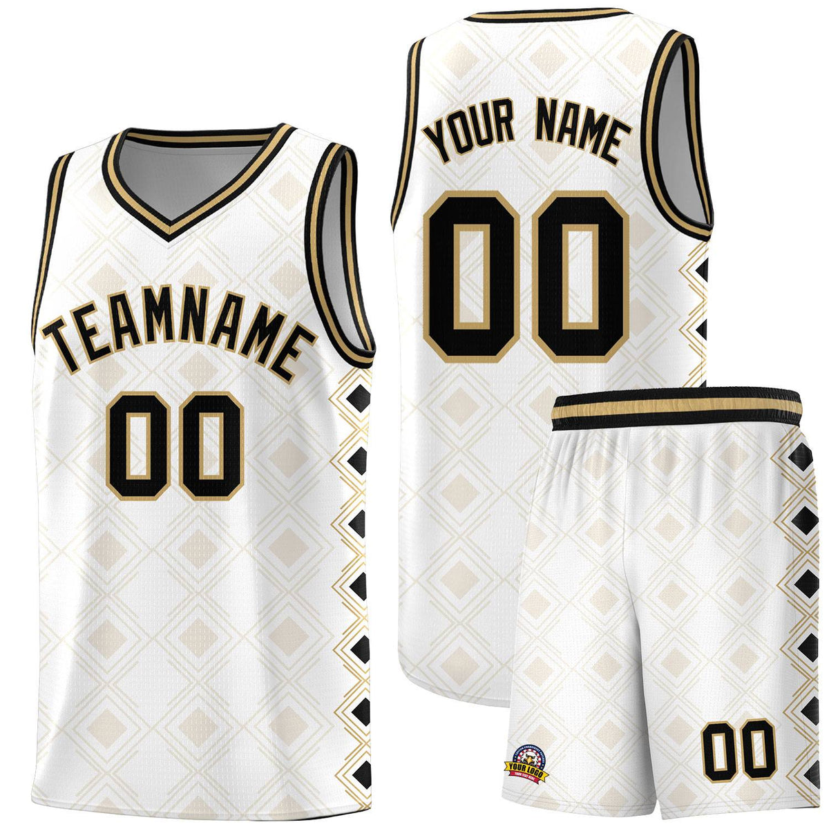 Custom White Side Blocks Sports Uniform Basketball Jersey|KXKSHOP