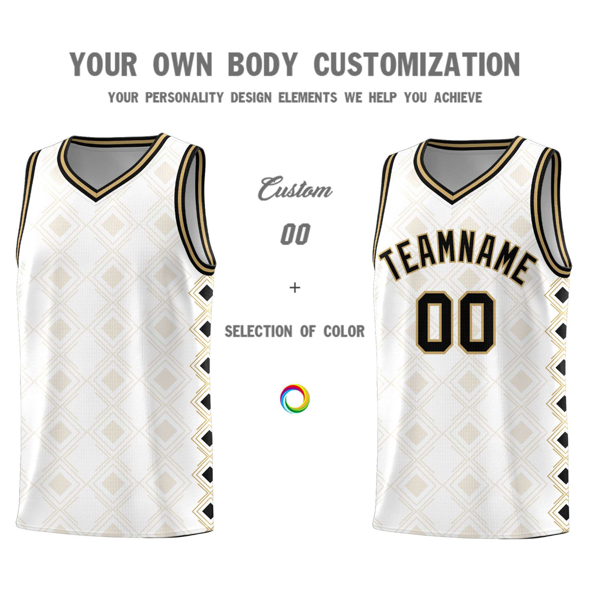 Custom White Side Blocks Sports Uniform Basketball Jersey|KXKSHOP