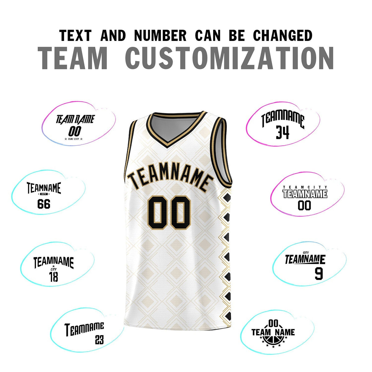 Custom White Side Blocks Sports Uniform Basketball Jersey|KXKSHOP