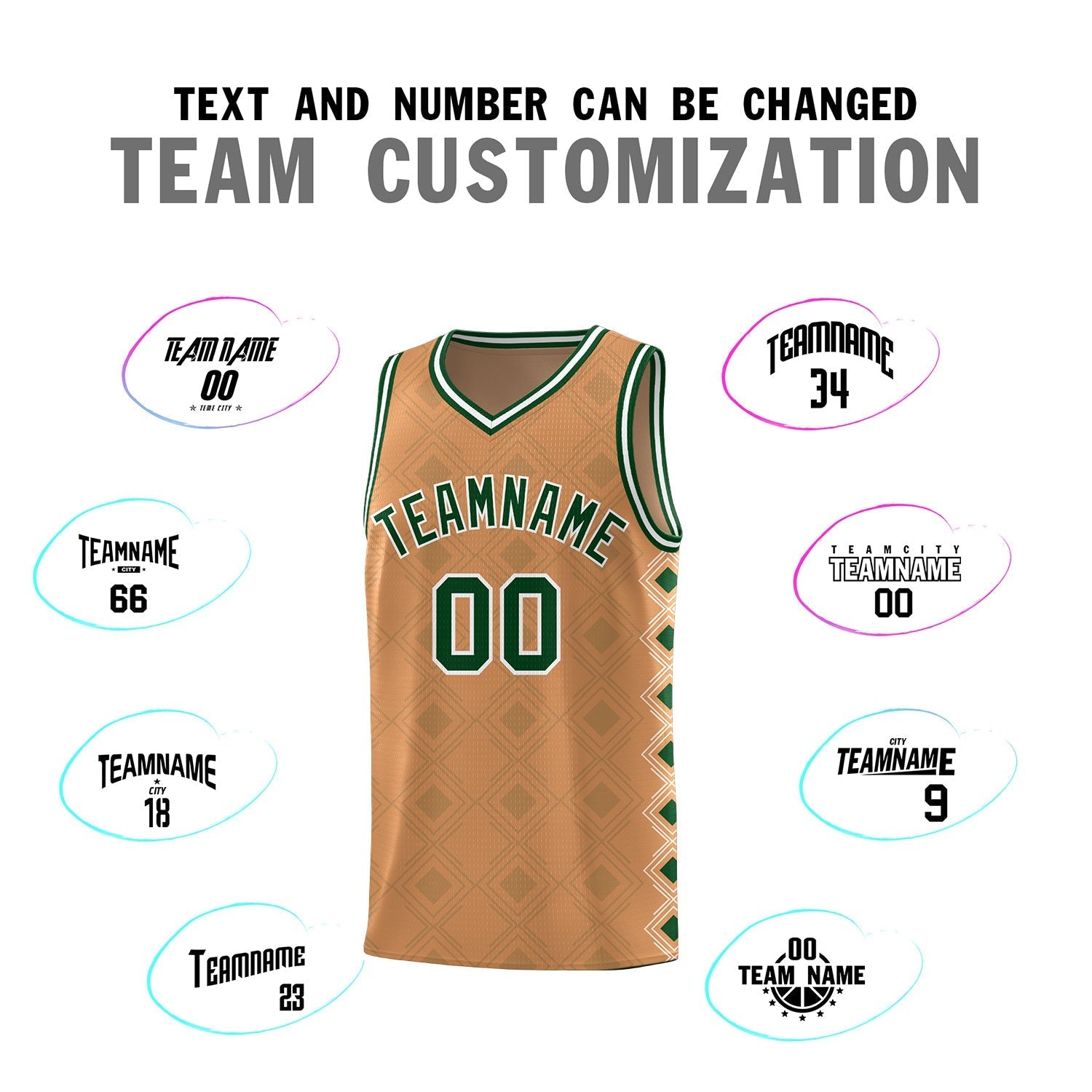 Custom Light Brown Side Blocks Sports Uniform Basketball Jersey|KXKSHOP