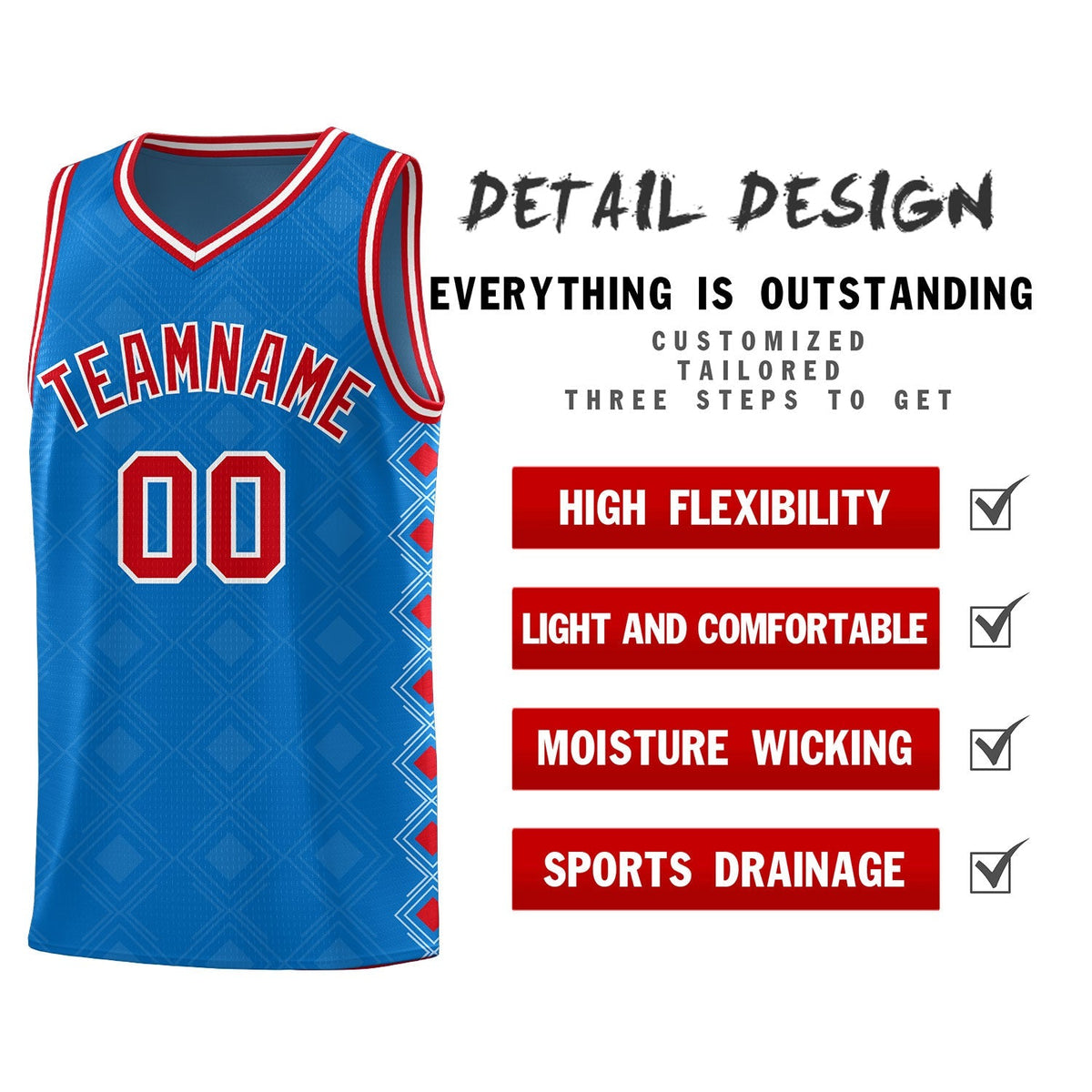 Custom Royal Side Blocks Sports Uniform Basketball Jersey|KXKSHOP