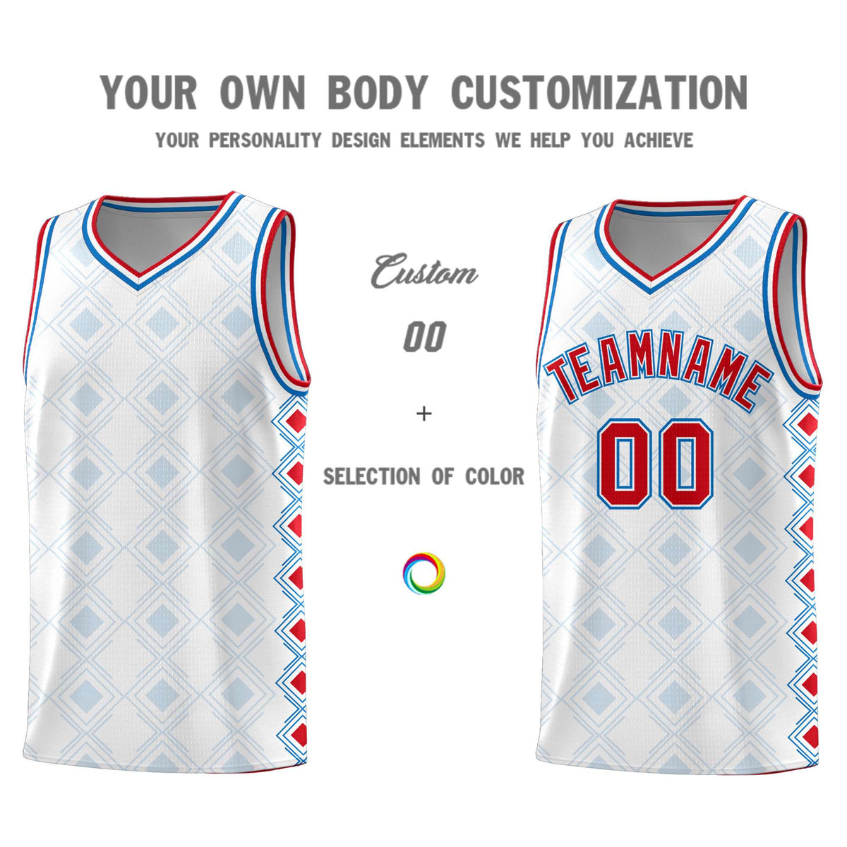 Custom White Side Blocks Sports Uniform Basketball Jersey|KXKSHOP