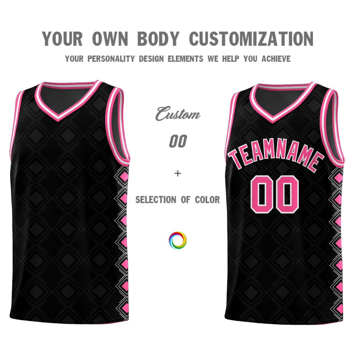 Custom Black Side Blocks Sports Uniform Basketball Jersey|KXKSHOP