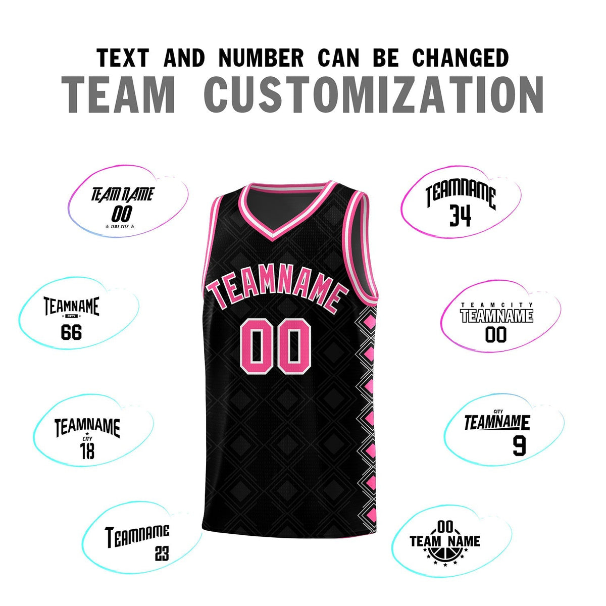 Custom Black Side Blocks Sports Uniform Basketball Jersey|KXKSHOP