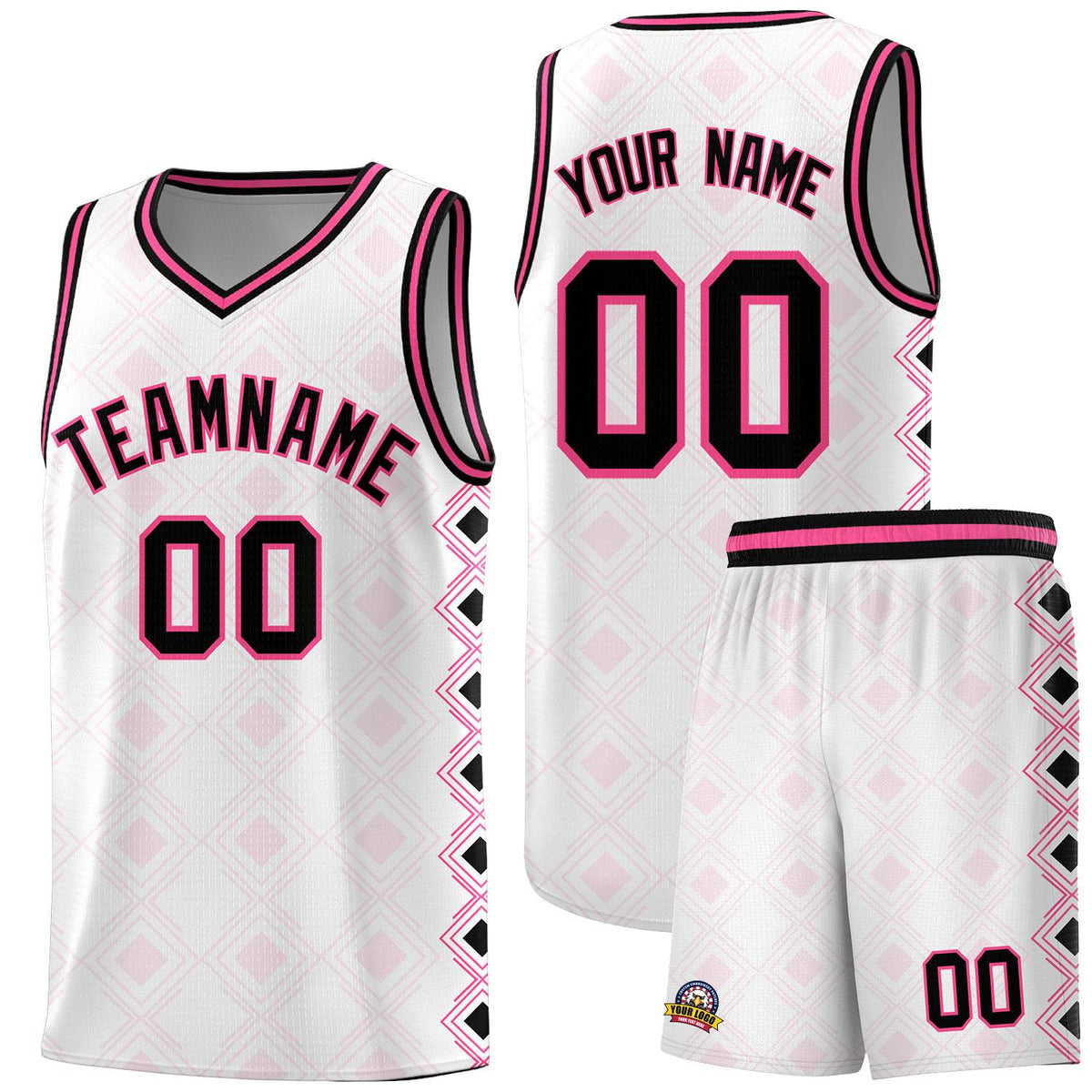 Custom White Side Blocks Sports Uniform Basketball Jersey|KXKSHOP
