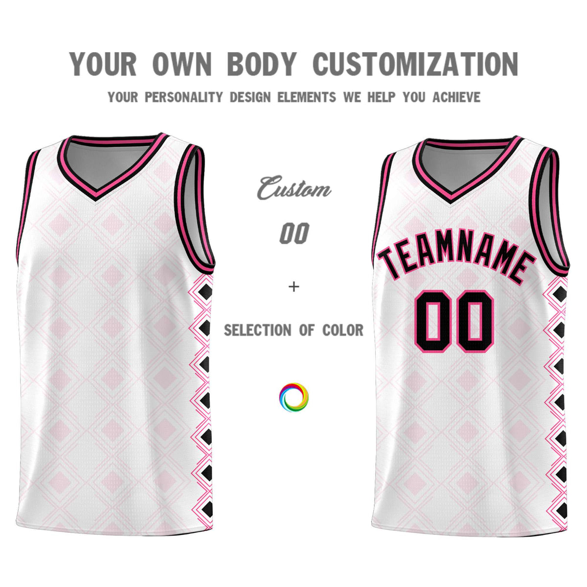 Custom White Side Blocks Sports Uniform Basketball Jersey|KXKSHOP