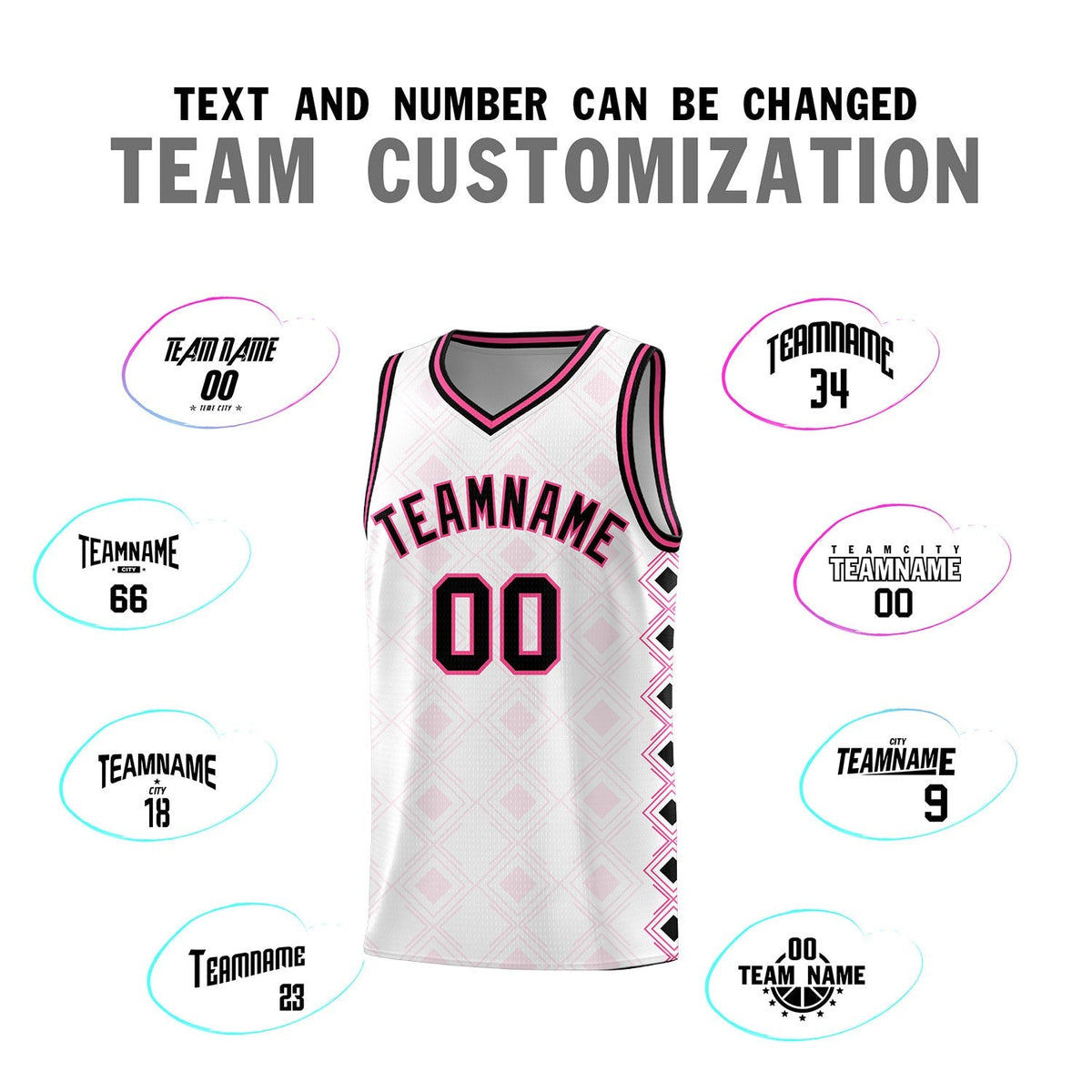 Custom White Side Blocks Sports Uniform Basketball Jersey|KXKSHOP