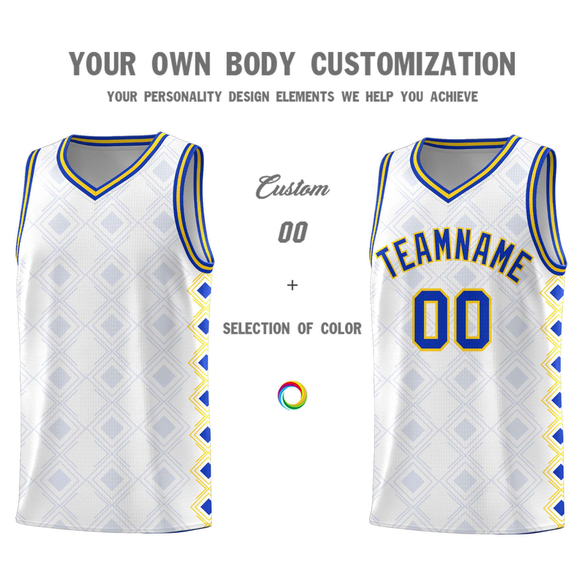 Custom White Side Blocks Sports Uniform Basketball Jersey|KXKSHOP