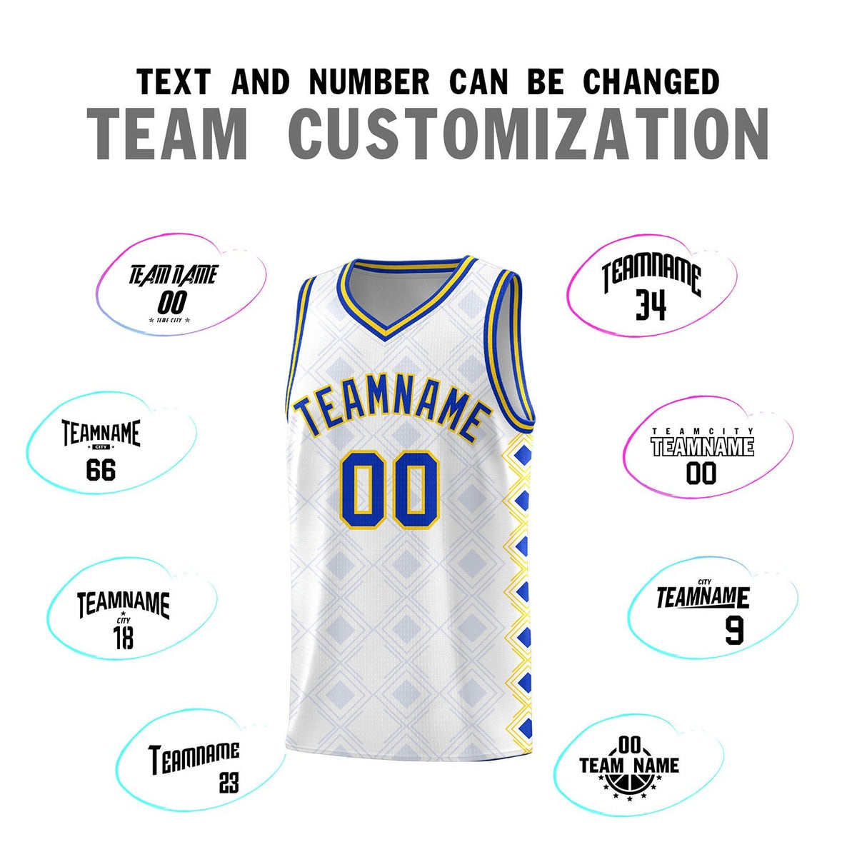 Custom White Side Blocks Sports Uniform Basketball Jersey|KXKSHOP