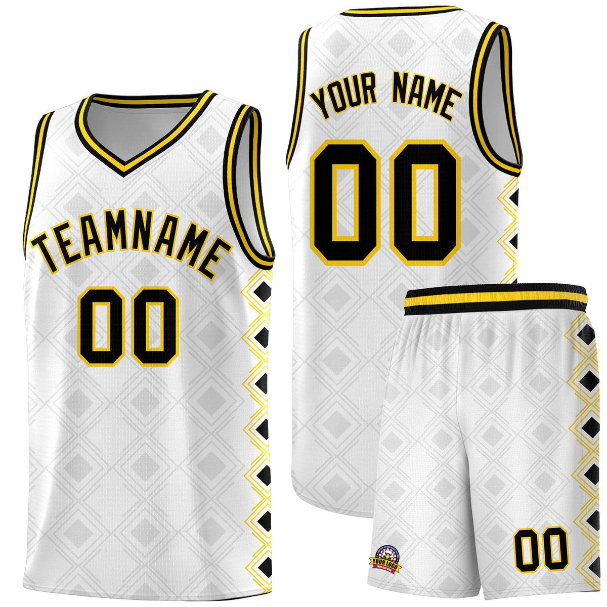 Custom White Side Blocks Sports Uniform Basketball Jersey|KXKSHOP