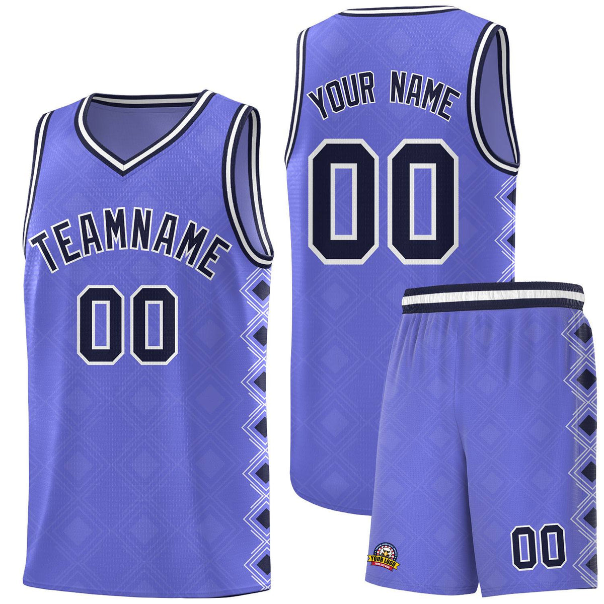 Custom Purple Side Blocks Sports Uniform Basketball Jersey|KXKSHOP