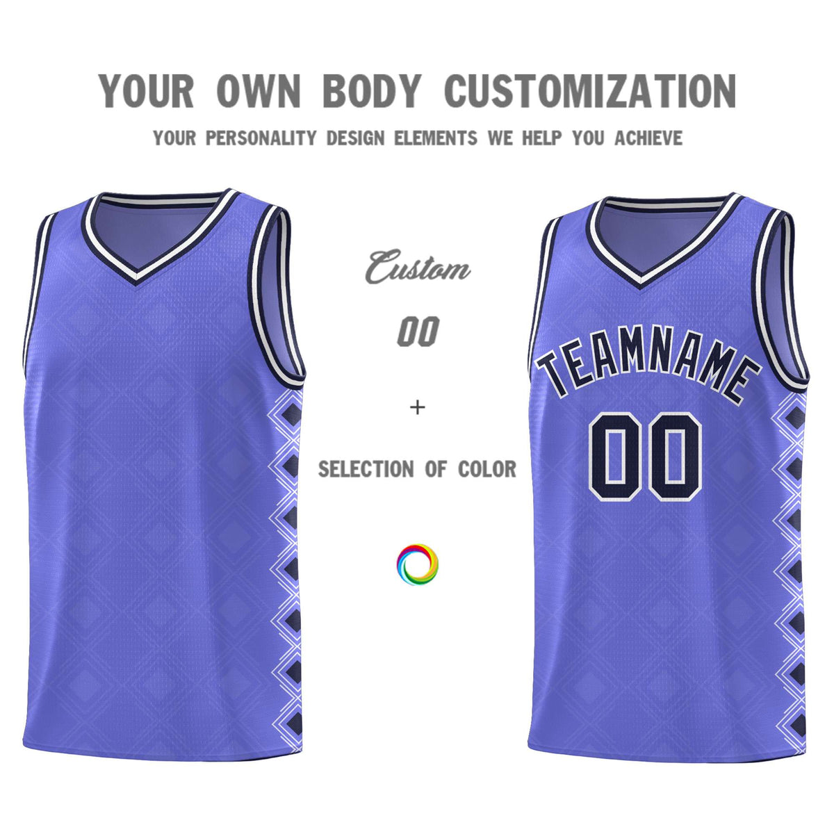 Custom Purple Side Blocks Sports Uniform Basketball Jersey|KXKSHOP