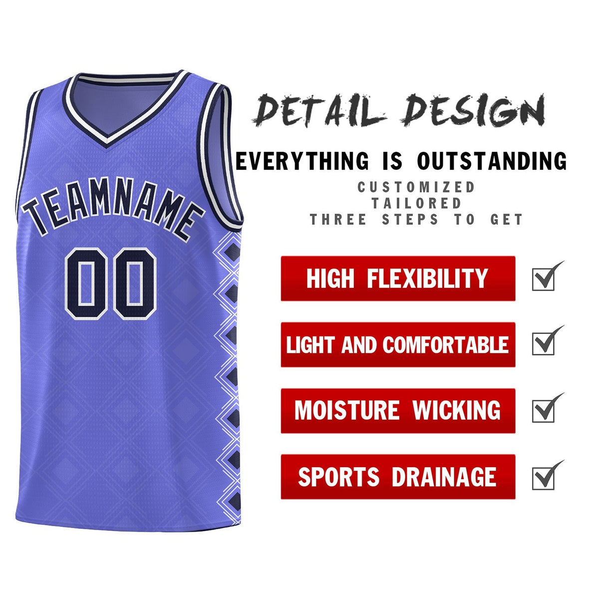 Custom Purple Side Blocks Sports Uniform Basketball Jersey|KXKSHOP