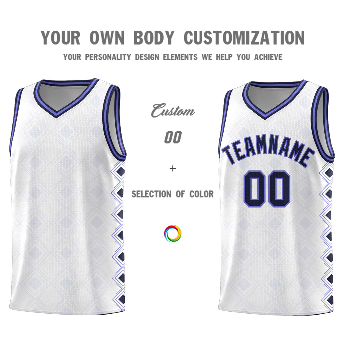 Custom White Side Blocks Sports Uniform Basketball Jersey|KXKSHOP