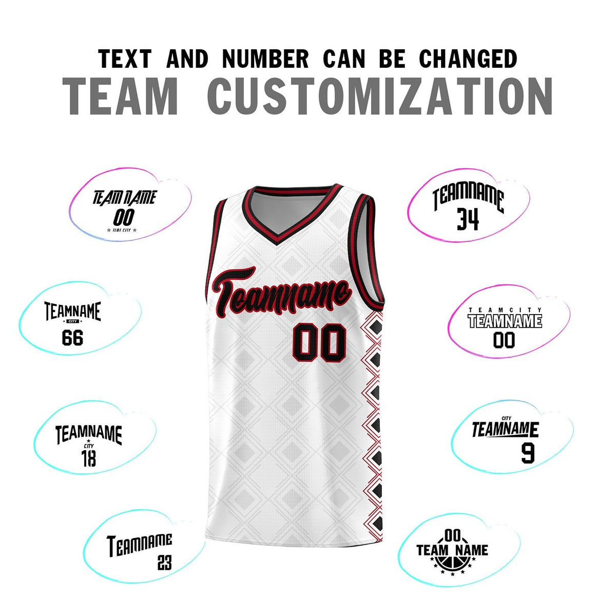 Custom White Side Blocks Sports Uniform Basketball Jersey|KXKSHOP