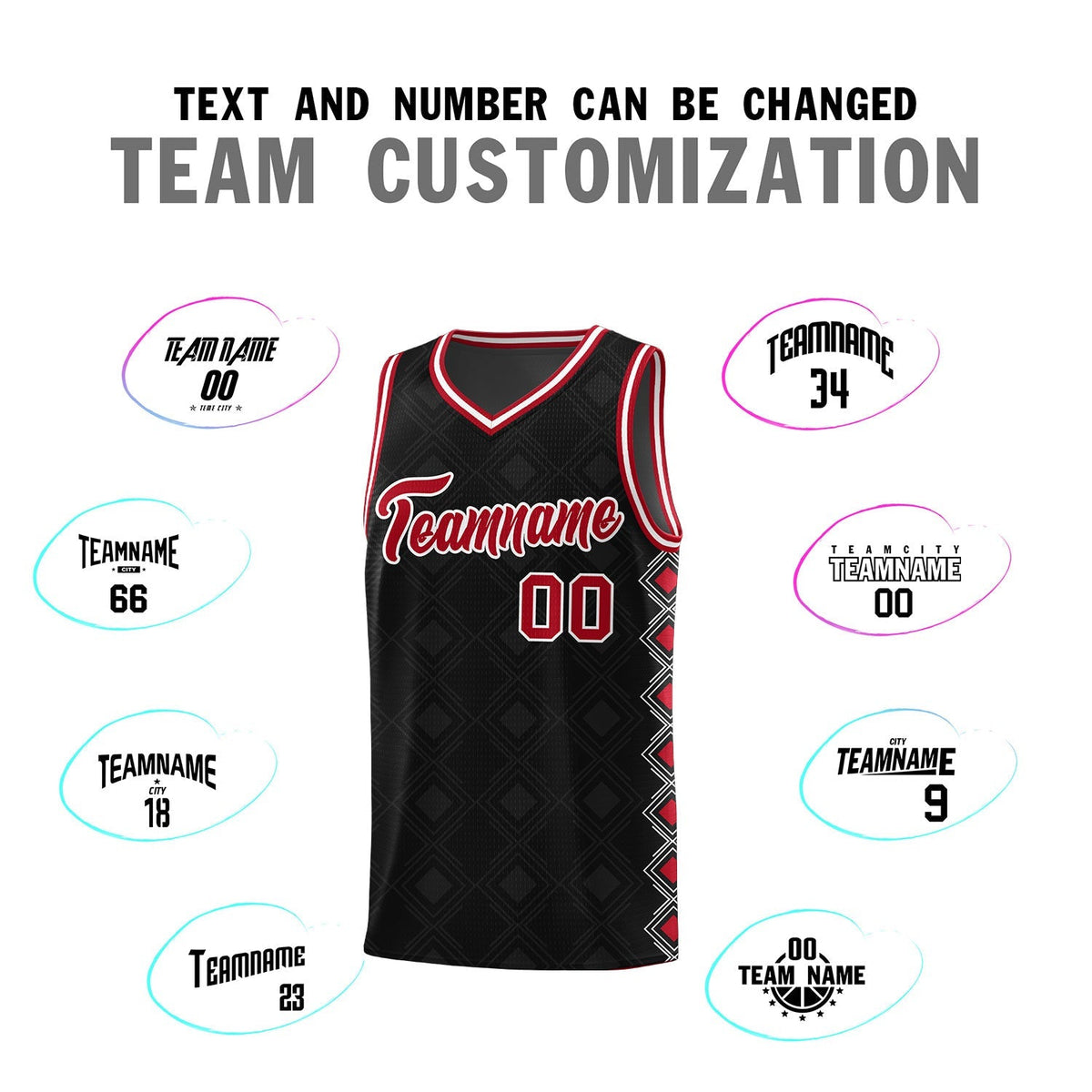 Custom Black Side Blocks Sports Uniform Basketball Jersey|KXKSHOP