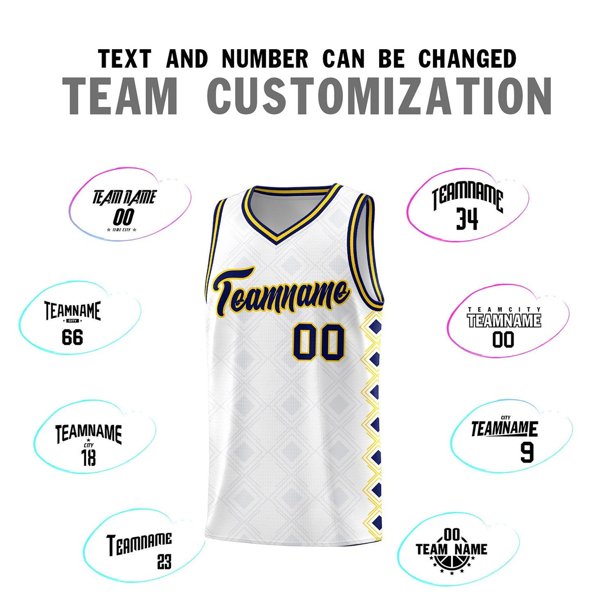 Custom White Side Blocks Sports Uniform Basketball Jersey|KXKSHOP