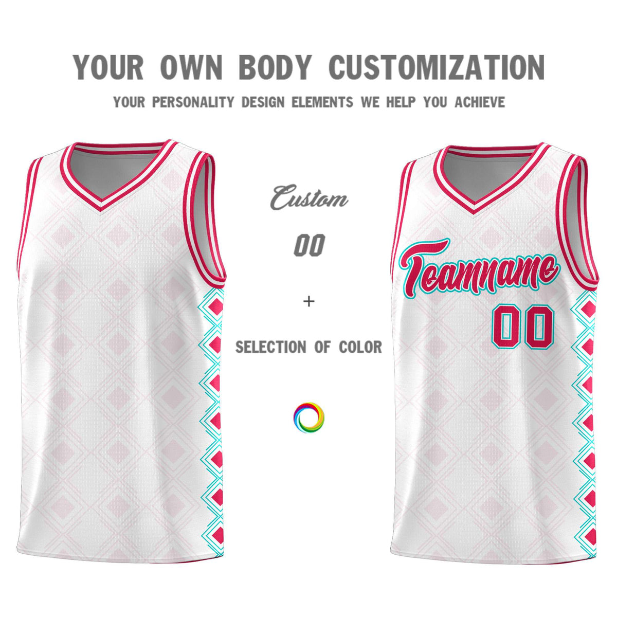 Custom White Side Blocks Sports Uniform Basketball Jersey|KXKSHOP