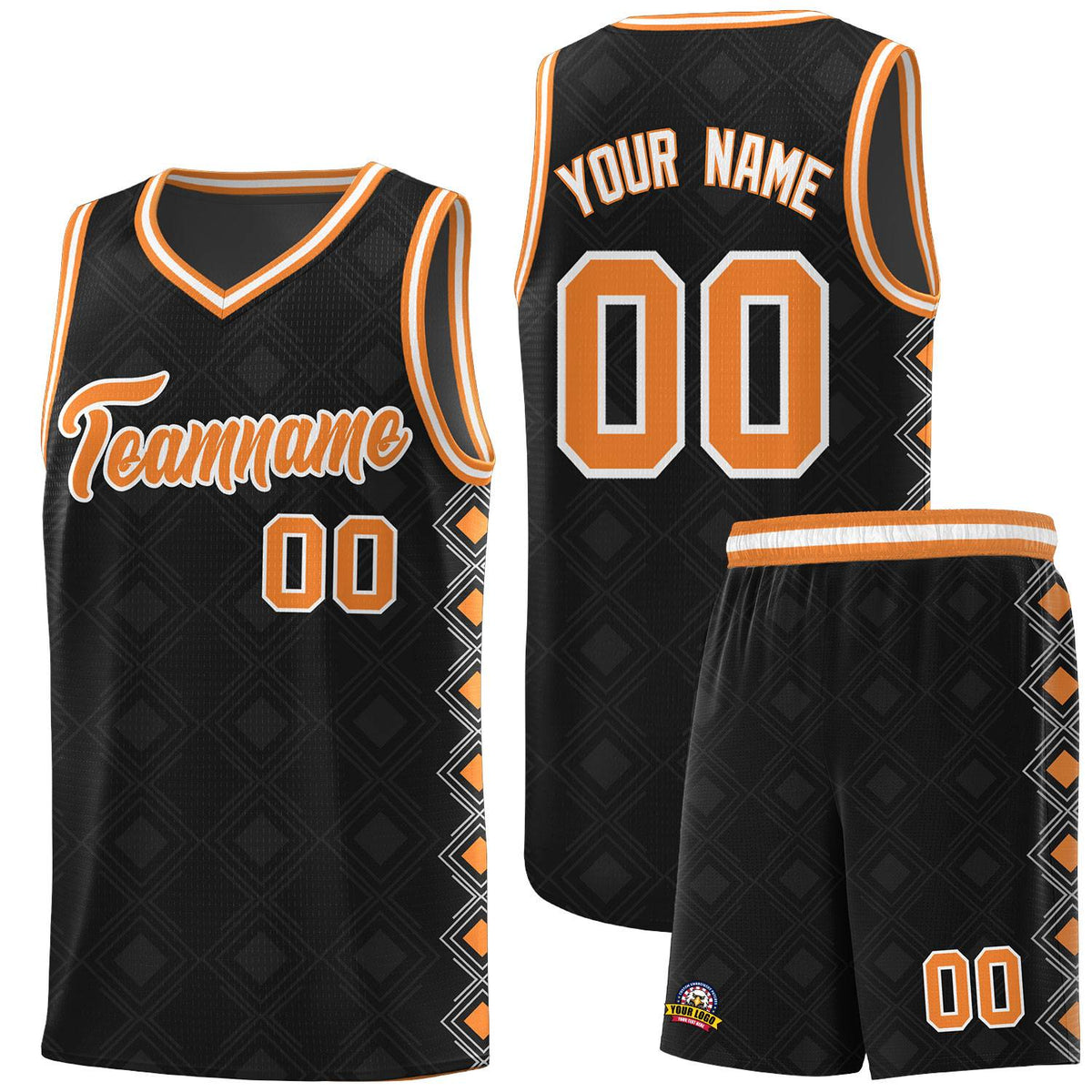 Custom Black Side Blocks Sports Uniform Basketball Jersey|KXKSHOP