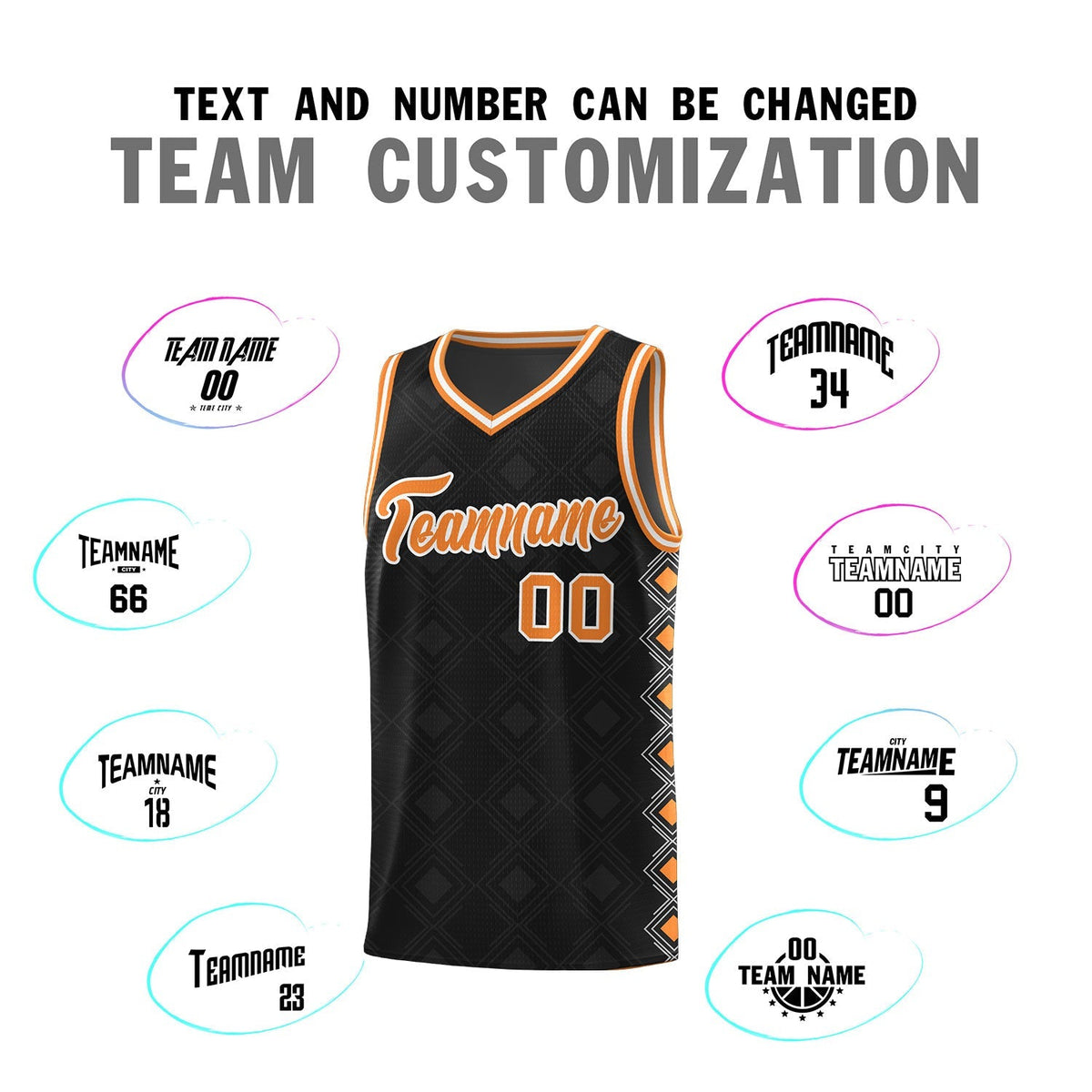 Custom Black Side Blocks Sports Uniform Basketball Jersey|KXKSHOP