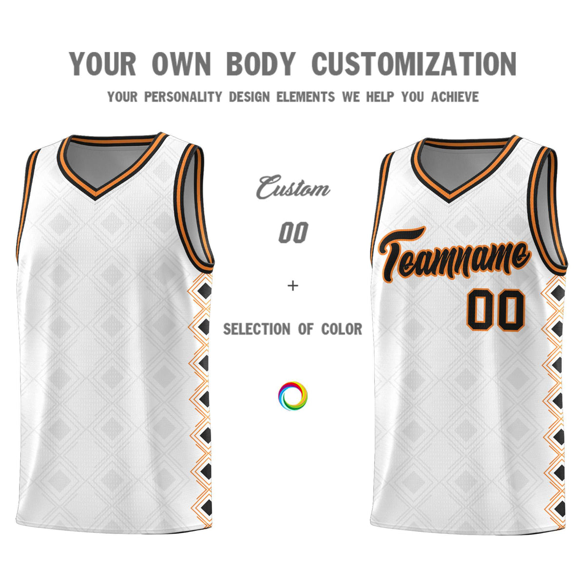 Custom White Side Blocks Sports Uniform Basketball Jersey|KXKSHOP