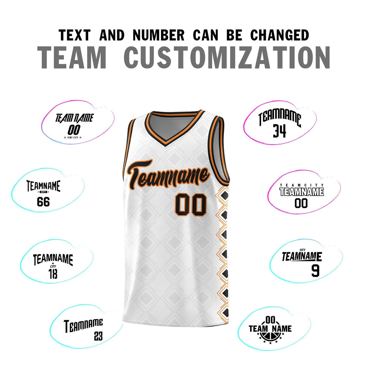 Custom White Side Blocks Sports Uniform Basketball Jersey|KXKSHOP
