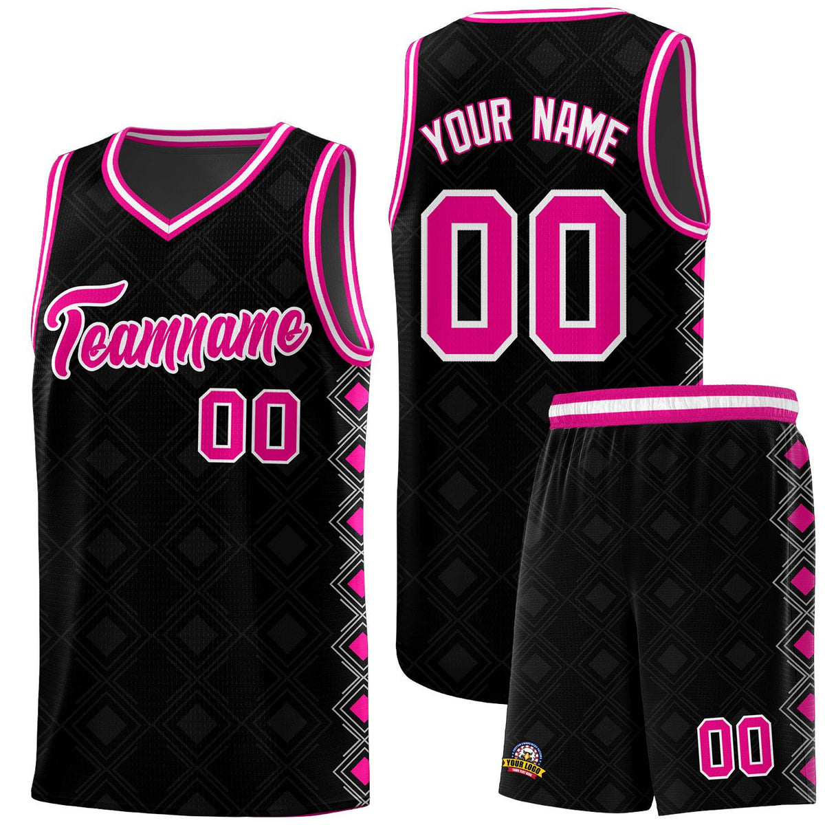 Custom Black Side Blocks Sports Uniform Basketball Jersey|KXKSHOP
