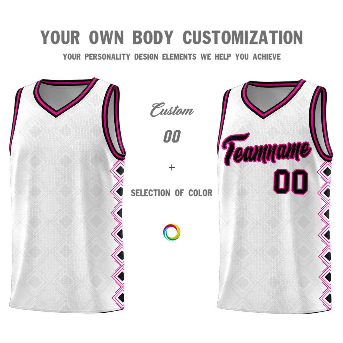 Custom White Side Blocks Sports Uniform Basketball Jersey|KXKSHOP