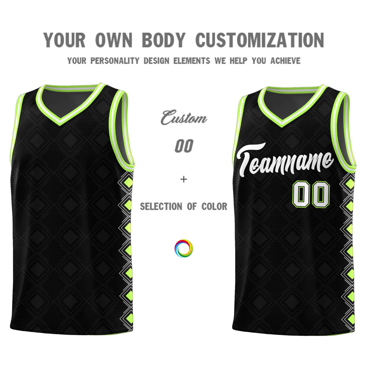 Custom Black Side Blocks Sports Uniform Basketball Jersey|KXKSHOP