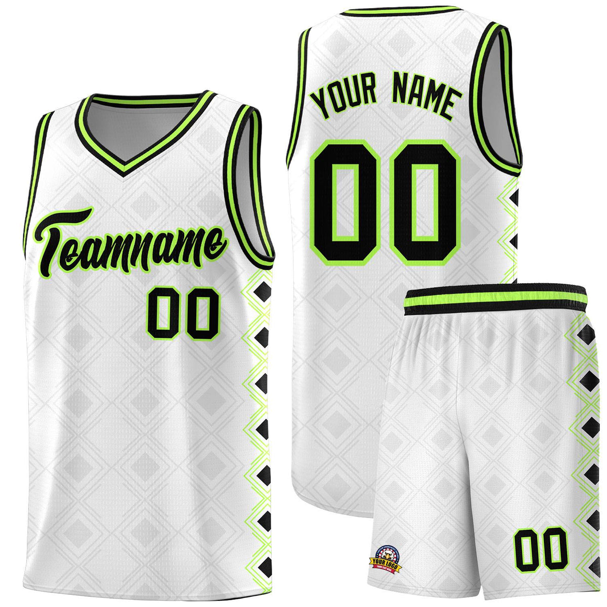 Custom White Side Blocks Sports Uniform Basketball Jersey|KXKSHOP