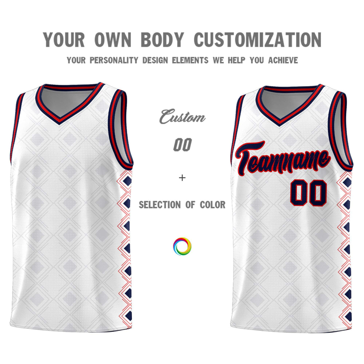 Custom White Side Blocks Sports Uniform Basketball Jersey|KXKSHOP