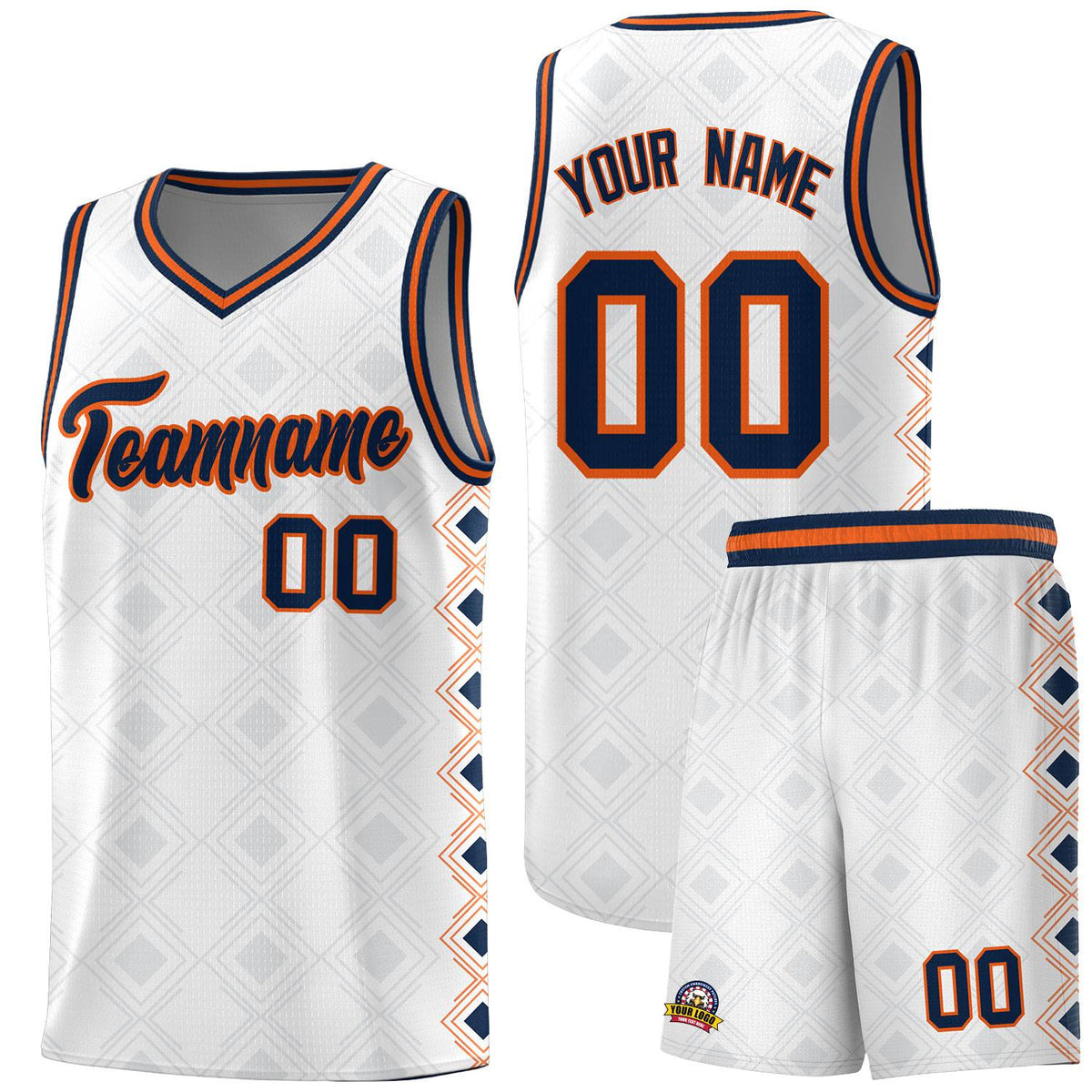 Custom White Side Blocks Sports Uniform Basketball Jersey|KXKSHOP