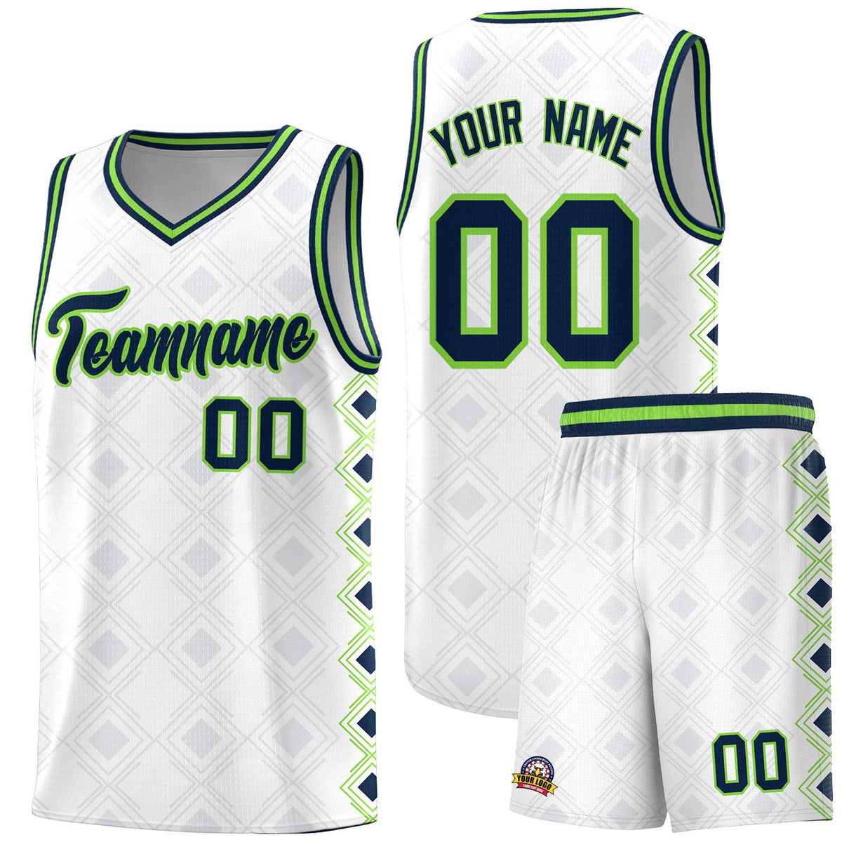 Custom White Side Blocks Sports Uniform Basketball Jersey|KXKSHOP