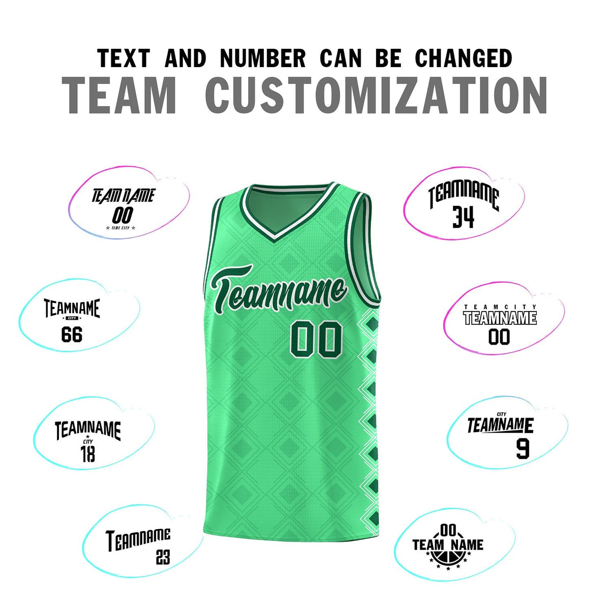 Custom Bright Green Side Blocks Sports Uniform Basketball Jersey|KXKSHOP