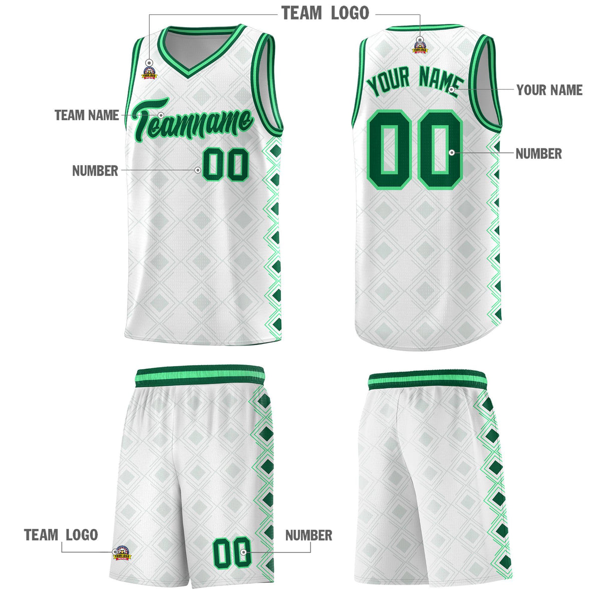 Custom White Side Blocks Sports Uniform Basketball Jersey|KXKSHOP