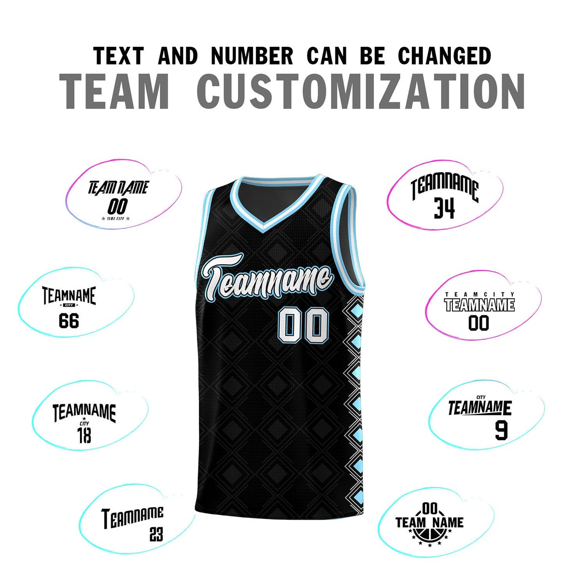 Custom Black Side Blocks Sports Uniform Basketball Jersey|KXKSHOP