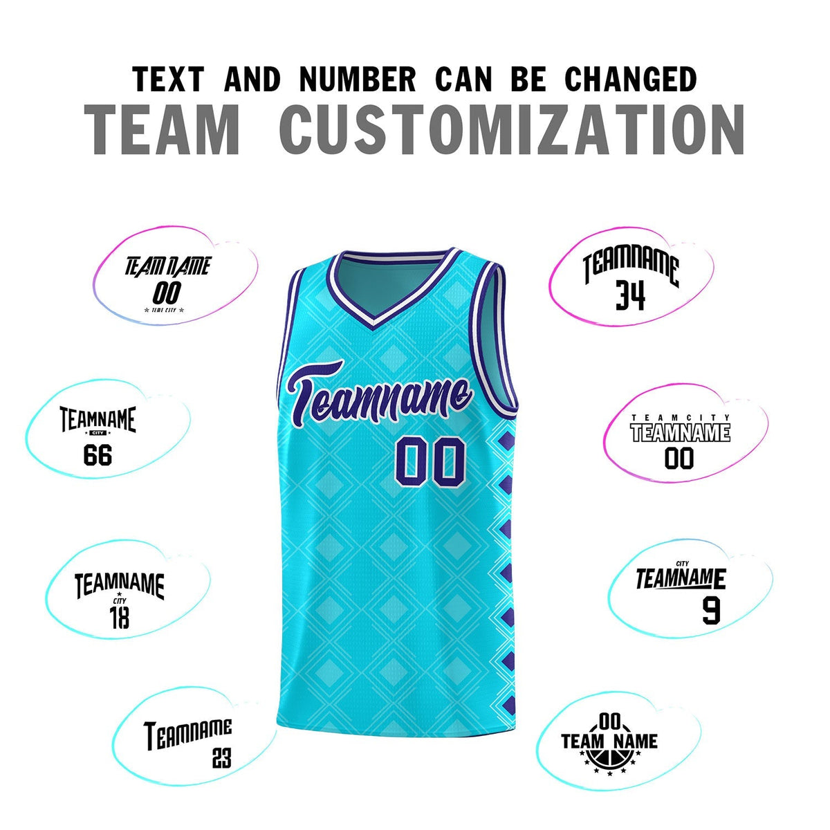 Custom Sky Blue Side Blocks Sports Uniform Basketball Jersey|KXKSHOP