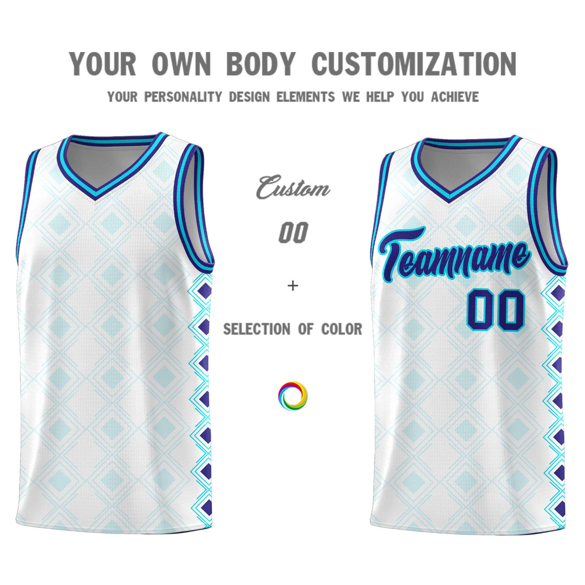 Custom White Side Blocks Sports Uniform Basketball Jersey|KXKSHOP