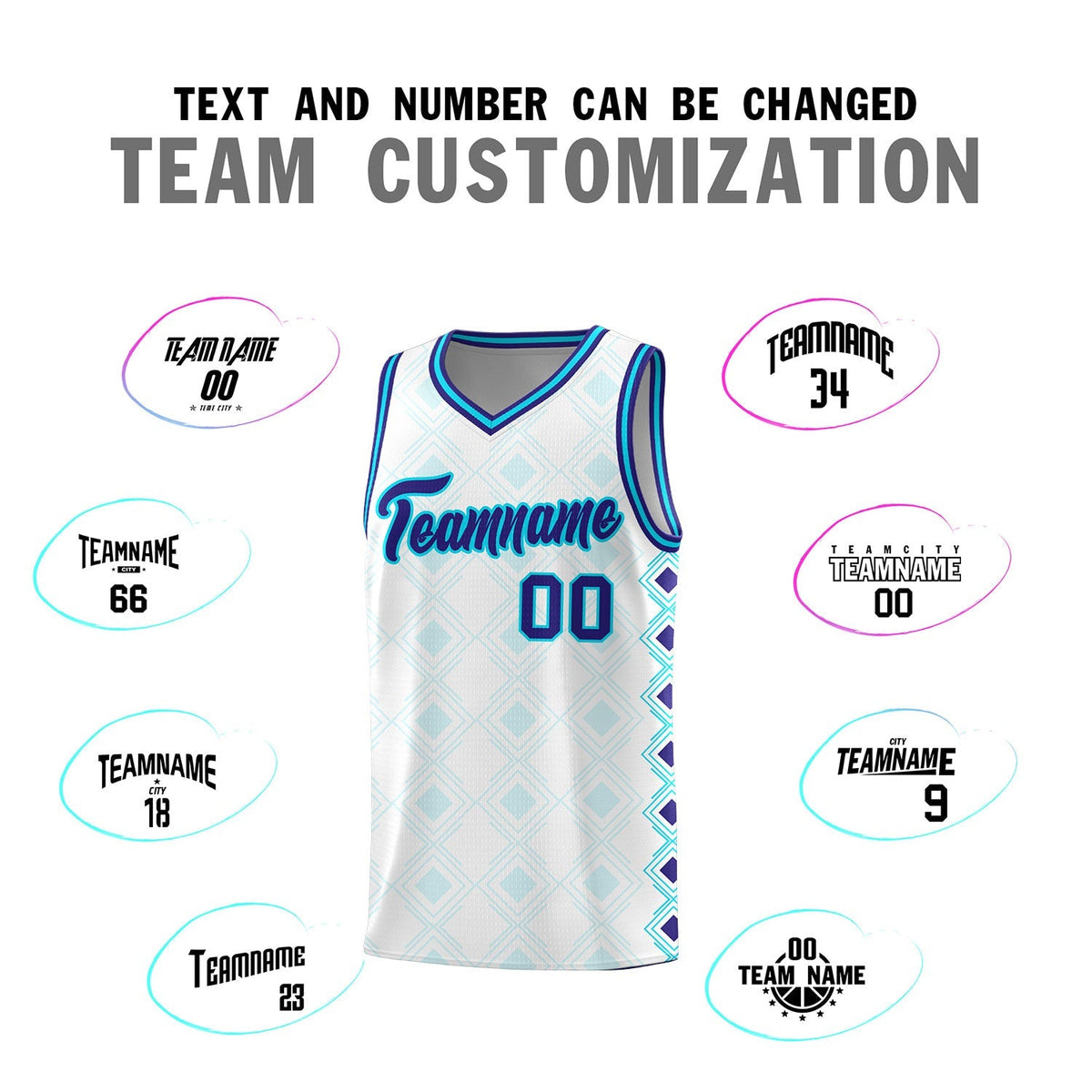 Custom White Side Blocks Sports Uniform Basketball Jersey|KXKSHOP