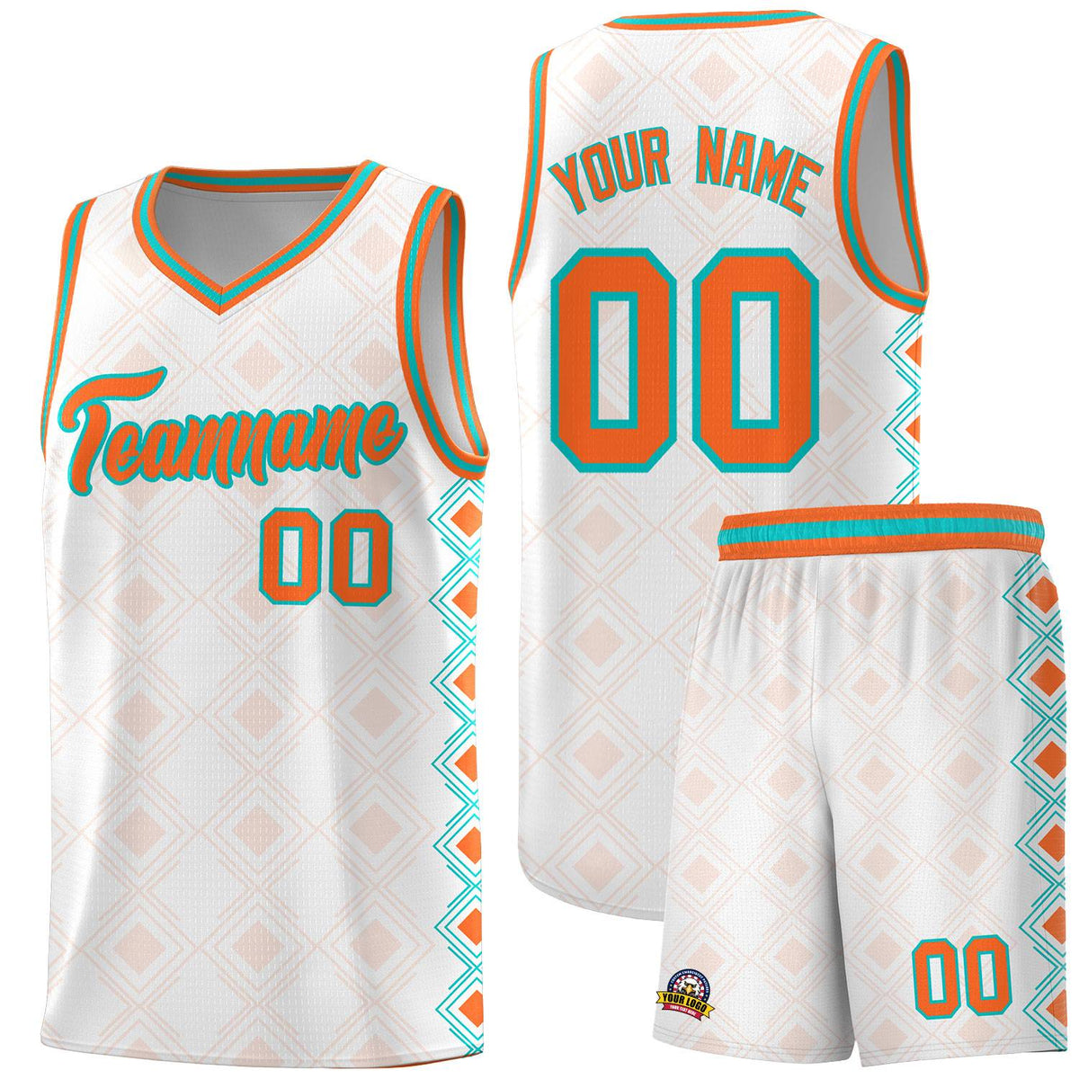 Custom White Side Blocks Sports Uniform Basketball Jersey|KXKSHOP